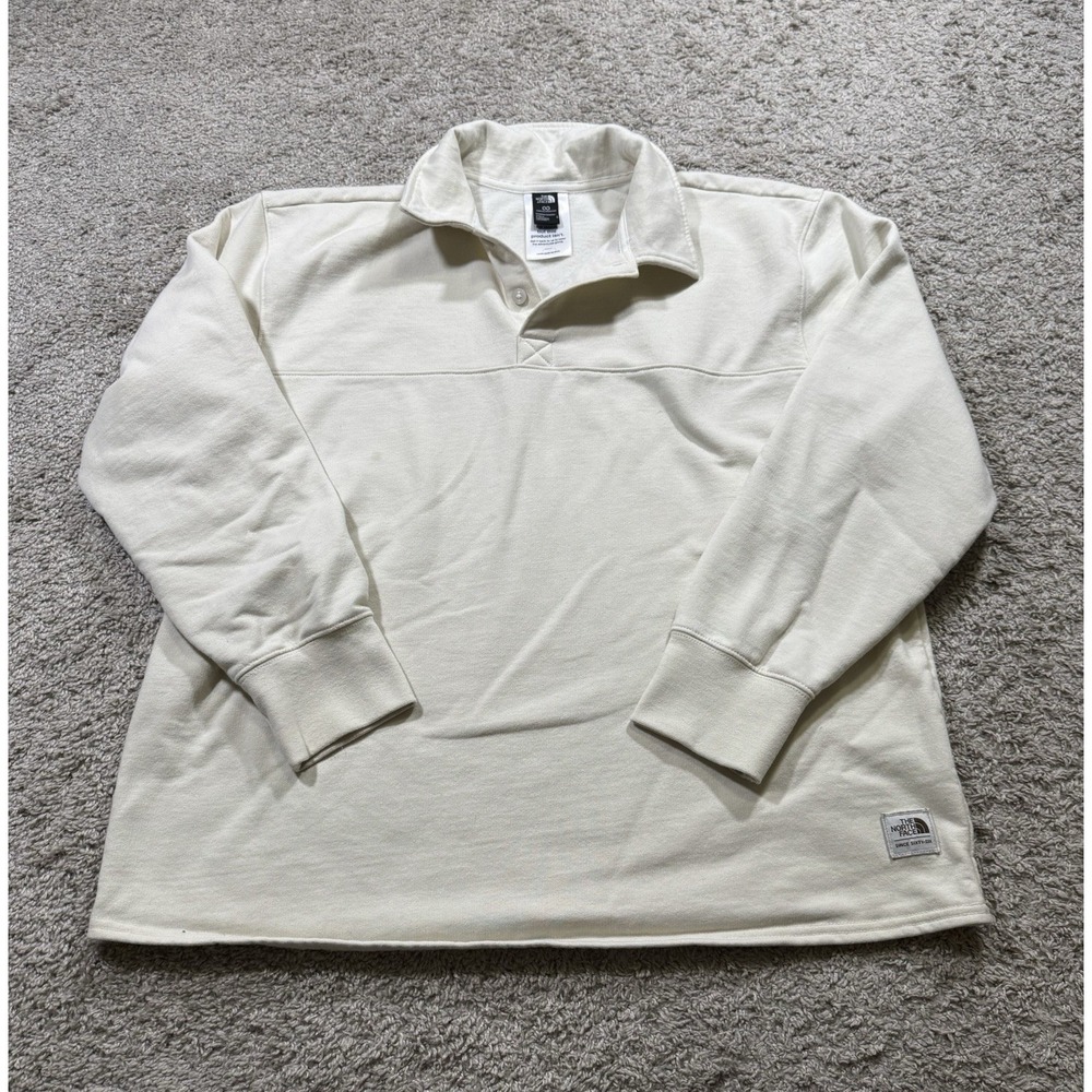 The North Face Womens Heritage Patch Rugby Shirt Pullover Outdoor Preppy Snow L